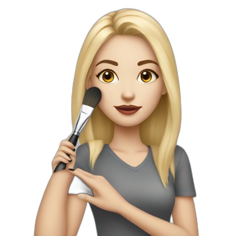 A Beautiful Makeup Artist Lady Laughing Ai Emoji Generator