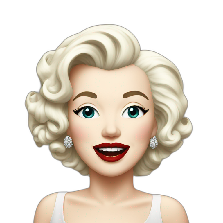 Marilyn Monroe Eat Pasta AI Emoji Generator