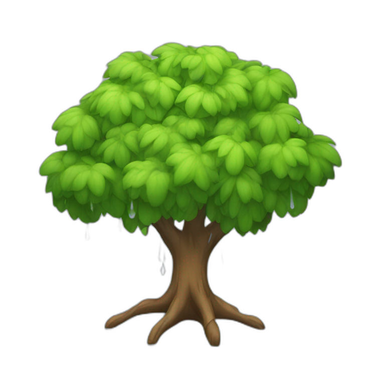 Arbre Enneig Avec Deux Chats Dessus Ai Emoji Generator