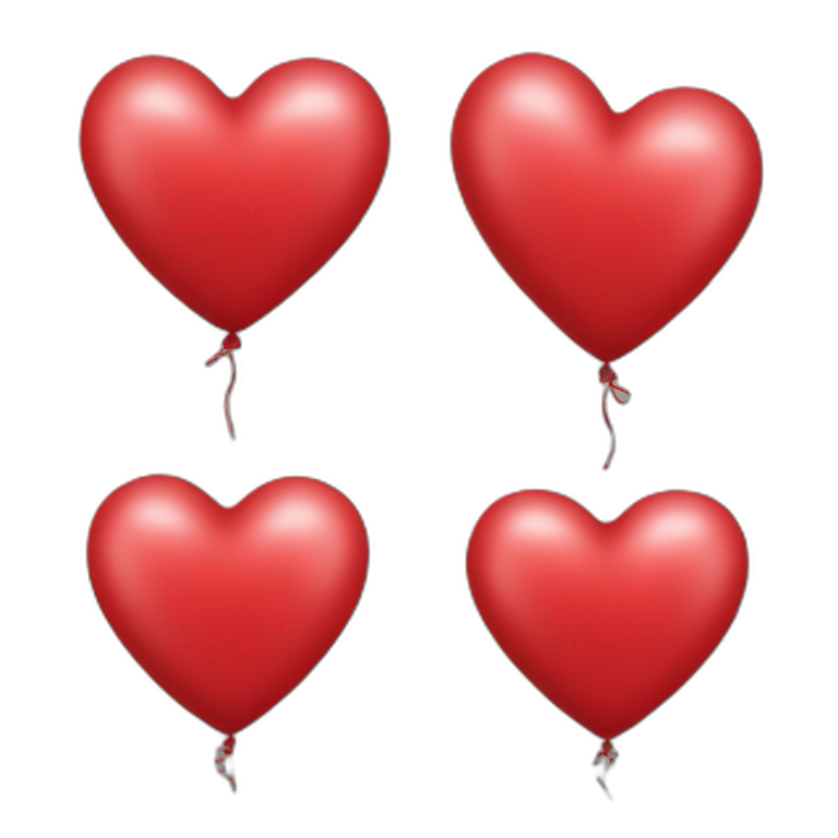 Red Heart Shaped Vinyl Record AI Emoji Generator