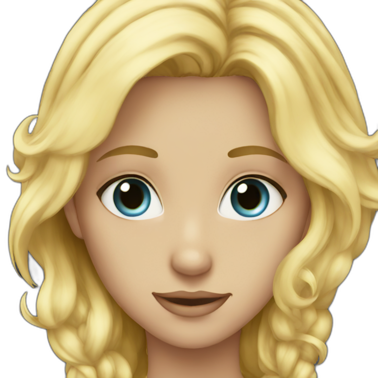 Une Reine Blonde Au Yeux Bleu Ai Emoji Generator