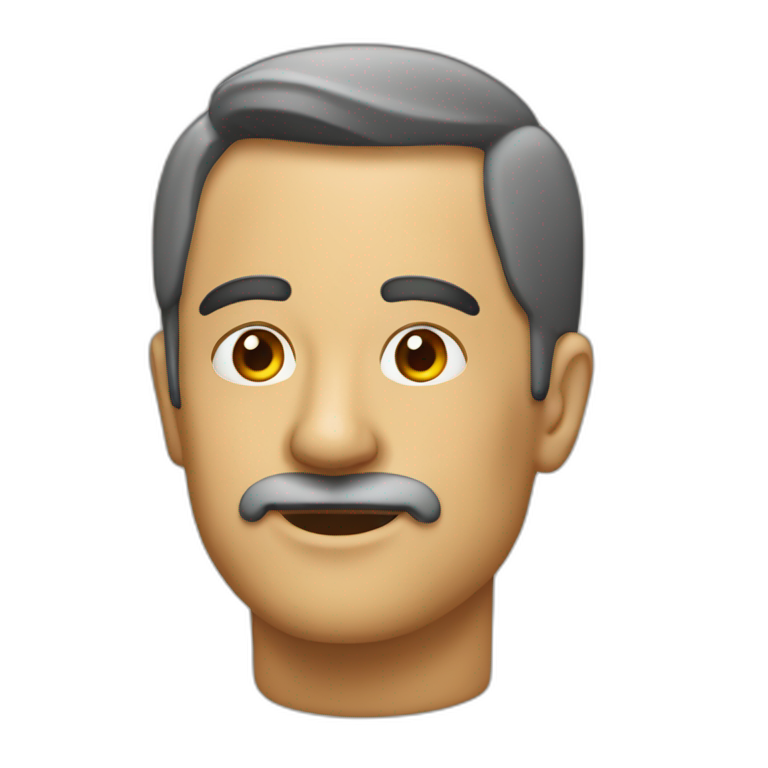 Hombre Calvo Cicatriz En Cabeza Enfadado AI Emoji Generator