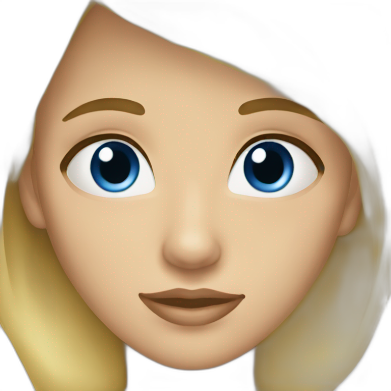 Fille Blonde Yeux Vert AI Emoji Generator