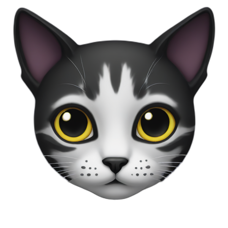 Gothic Girl Kisses Black Cat Ai Emoji Generator