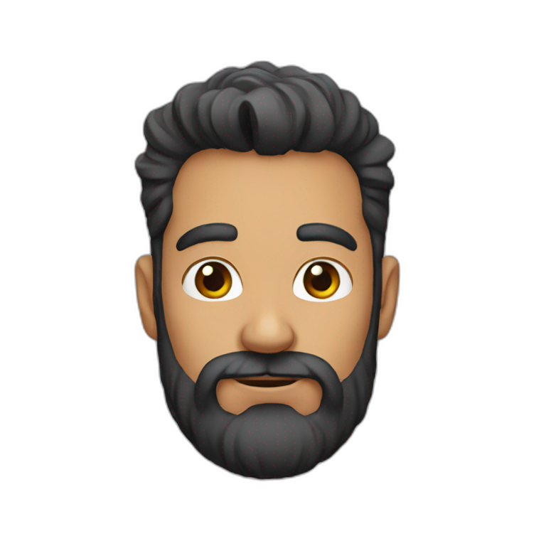 Alto Barba Delgado Lentes Profesional Ai Emoji Generator