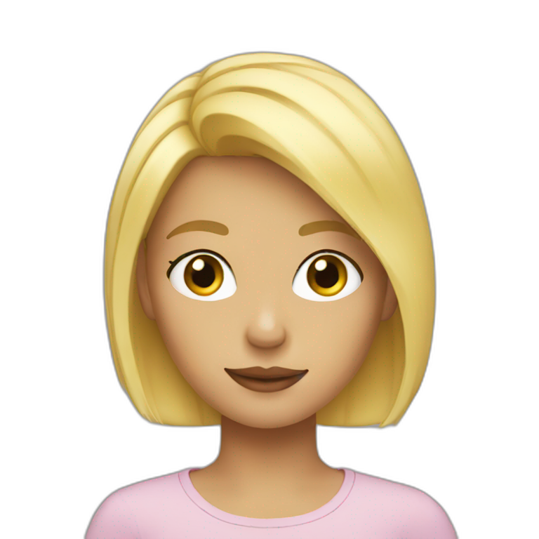 Fille Blonde Lunettes Ronde Ai Emoji Generator