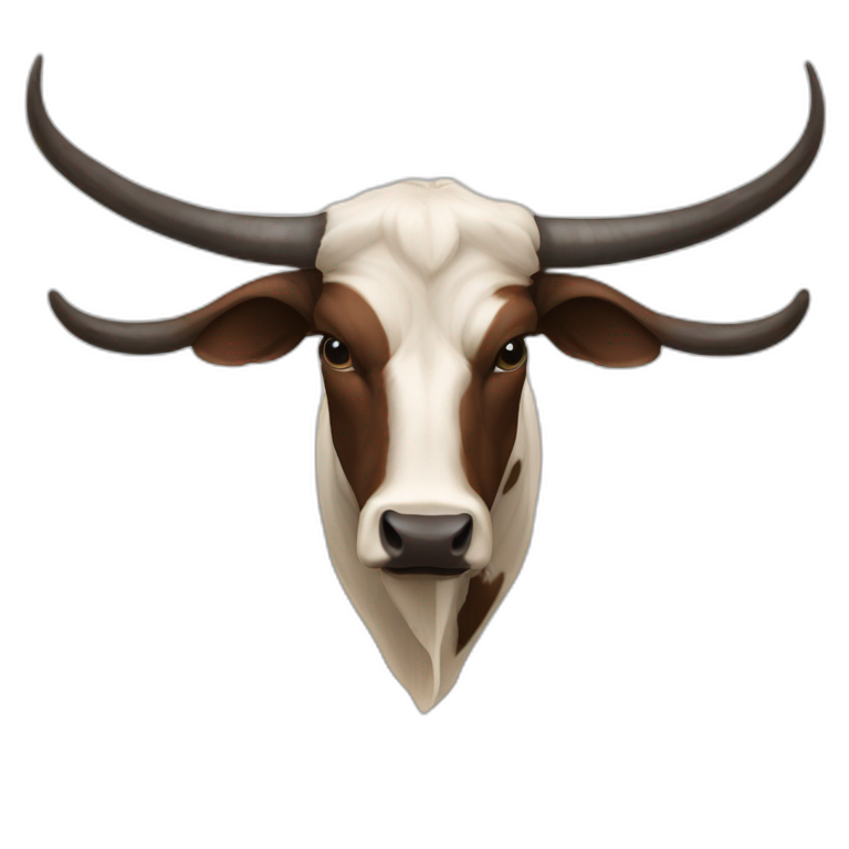 Bull With Long Horns Ai Emoji Generator