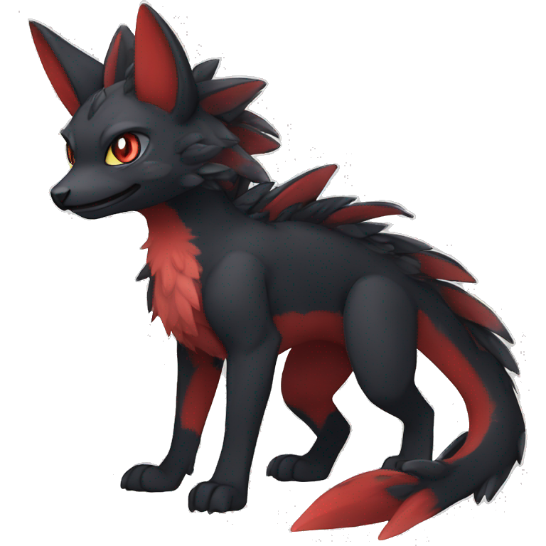 Anthro Cute cool black red white yellow nargacuga-dragon sergal animal ...