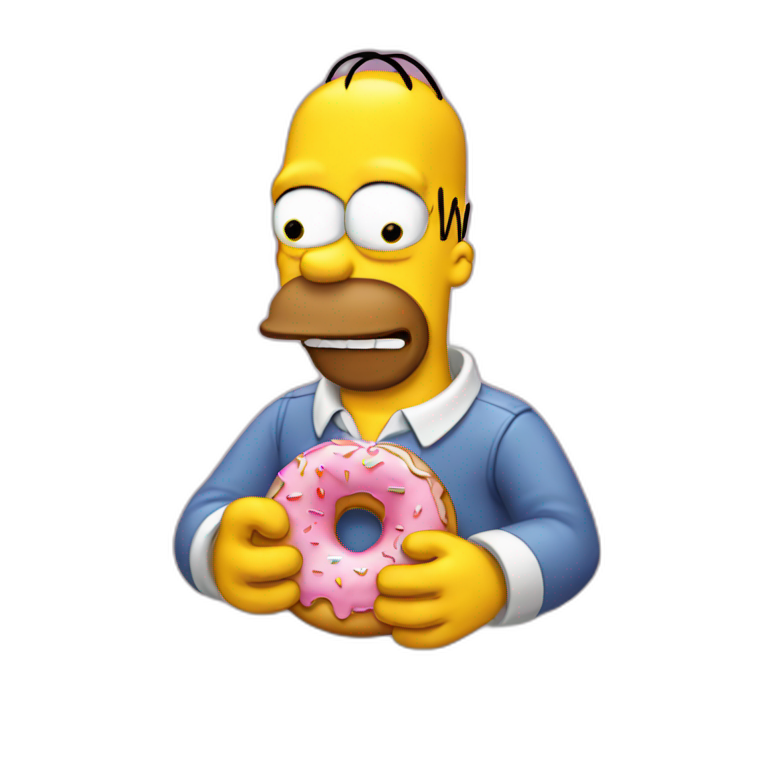 dog eating a donut | AI Emoji Generator