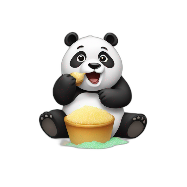 panda eating | AI Emoji Generator