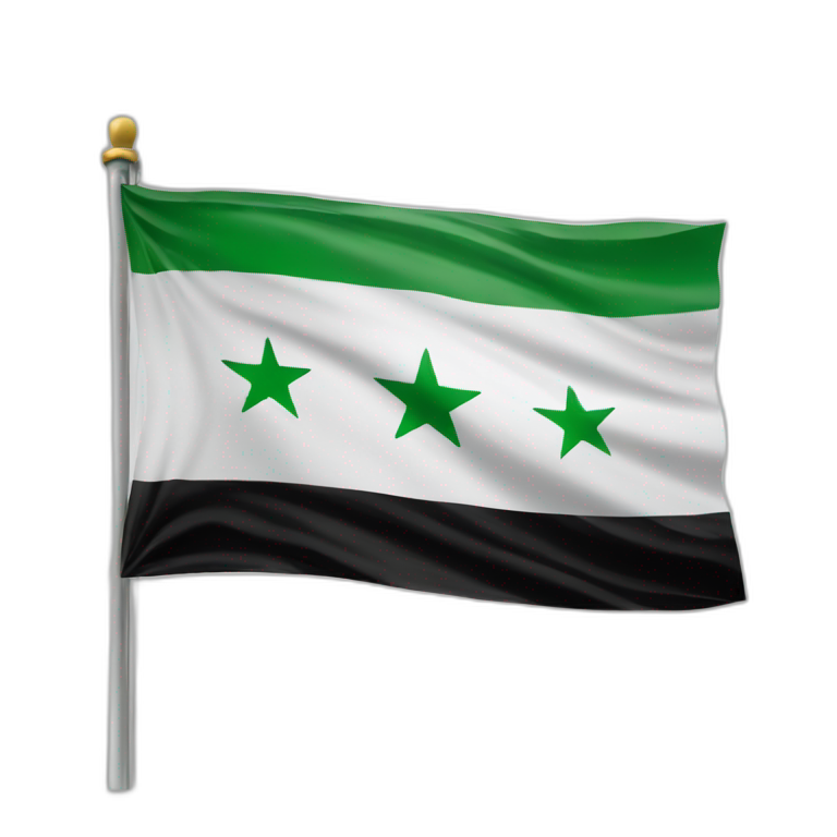 Flag of the Syrian revolution | AI Emoji Generator