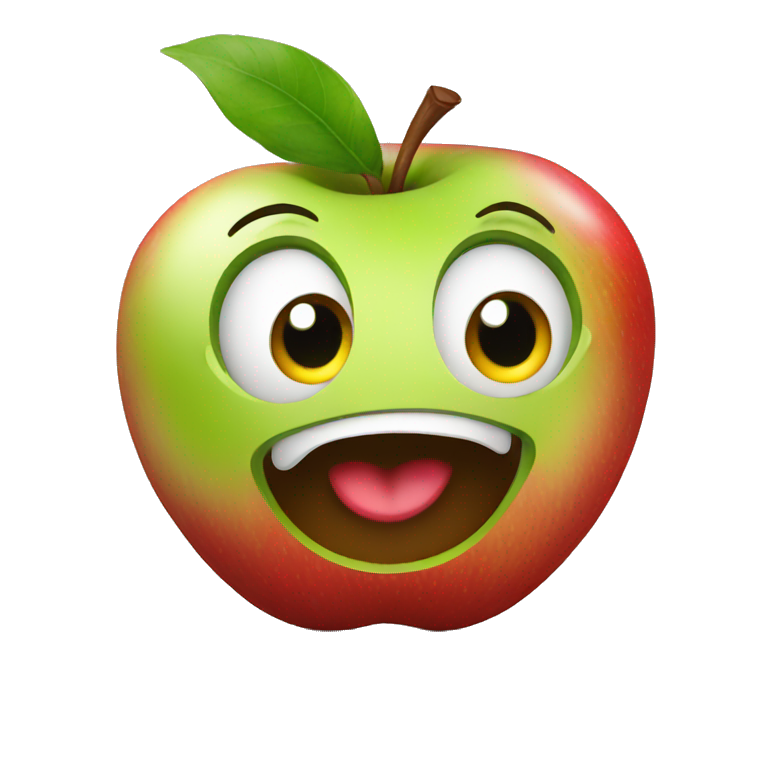 the ghost holding an apple | AI Emoji Generator