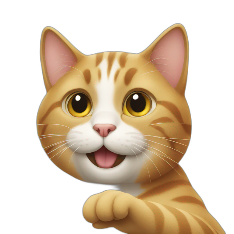 Cat with thumbs up | AI Emoji Generator