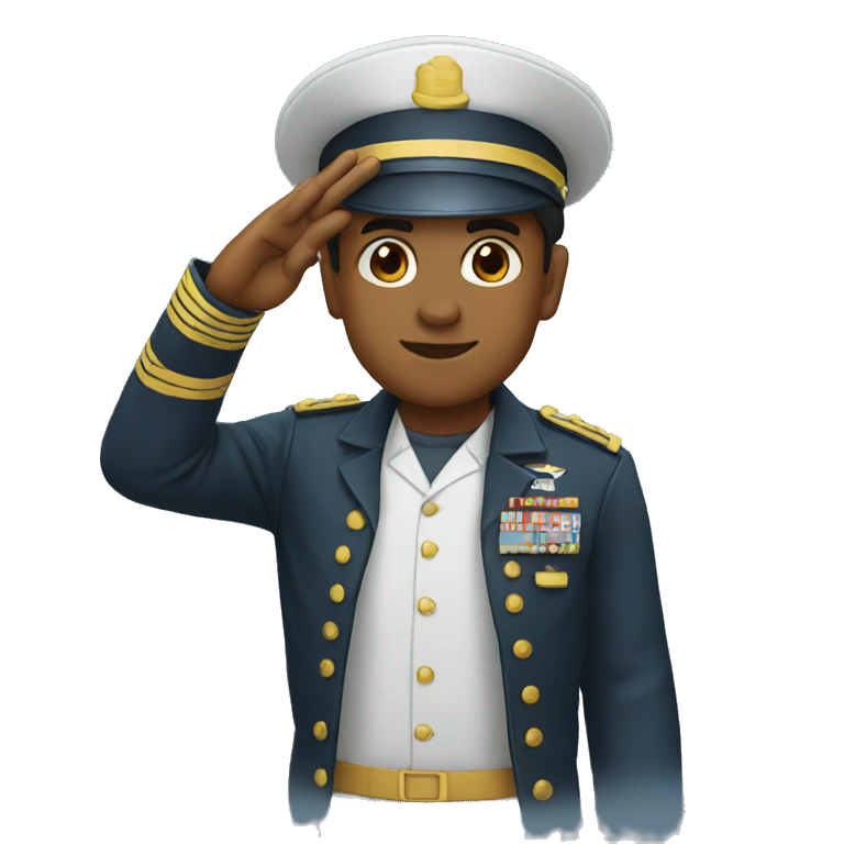 a salute hand | AI Emoji Generator