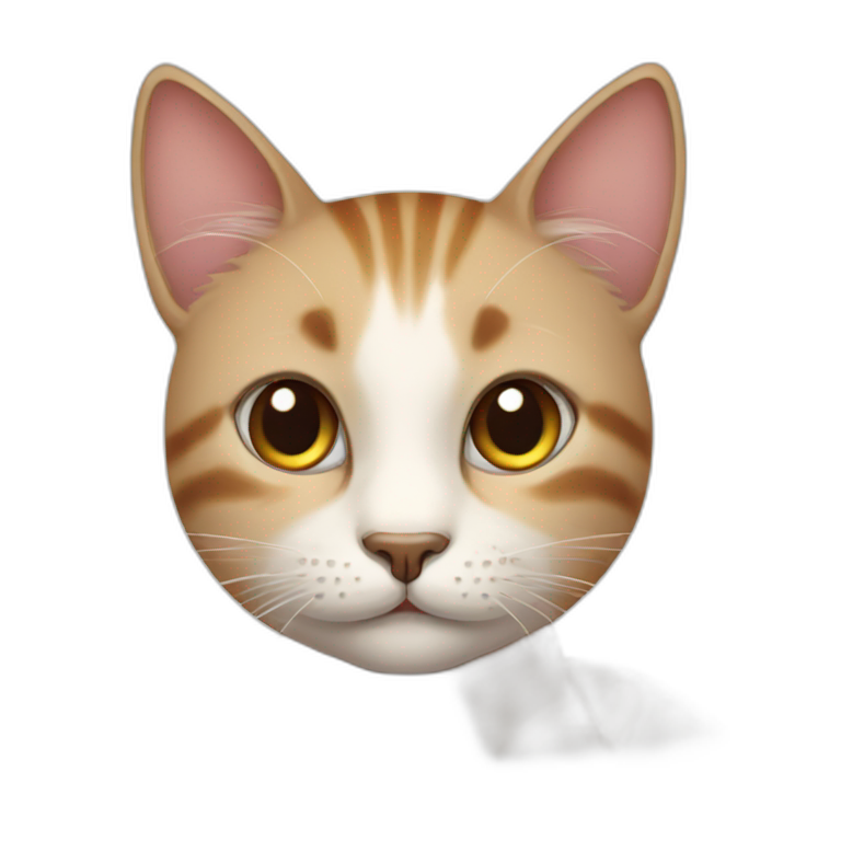 Meowing cute cat | AI Emoji Generator