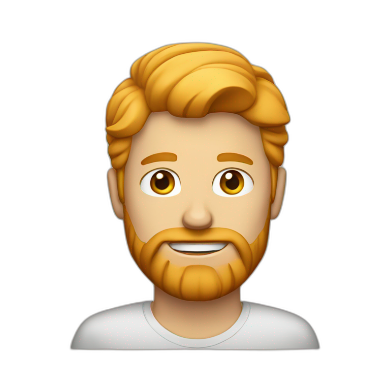 White man blonde beard | AI Emoji Generator