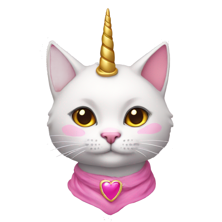 princess-cat with unicorn horn and necklace full body | AI Emoji Generator