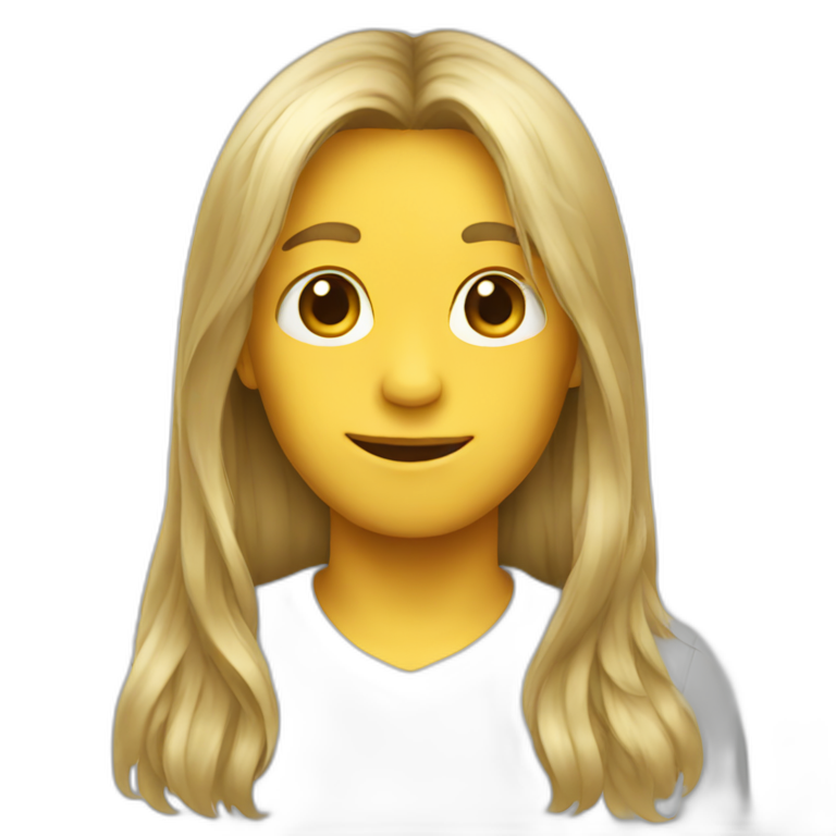 blonde boy with long hair | AI Emoji Generator