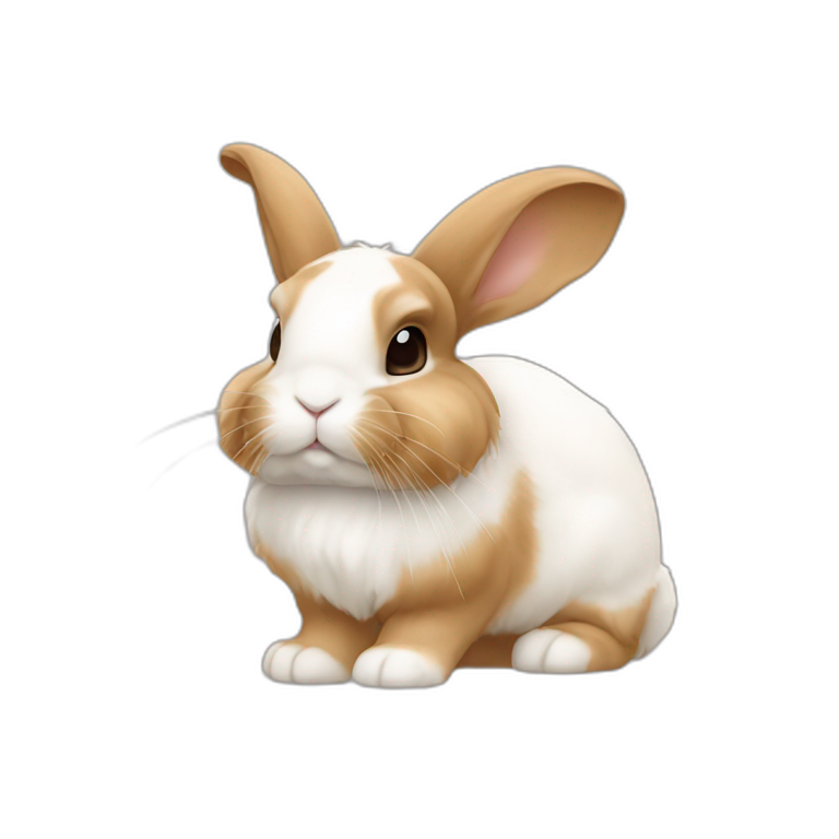 brown-white-lop-ear-bunny | AI Emoji Generator