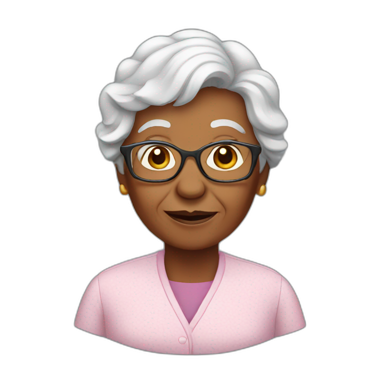 crying grandma holding food | AI Emoji Generator