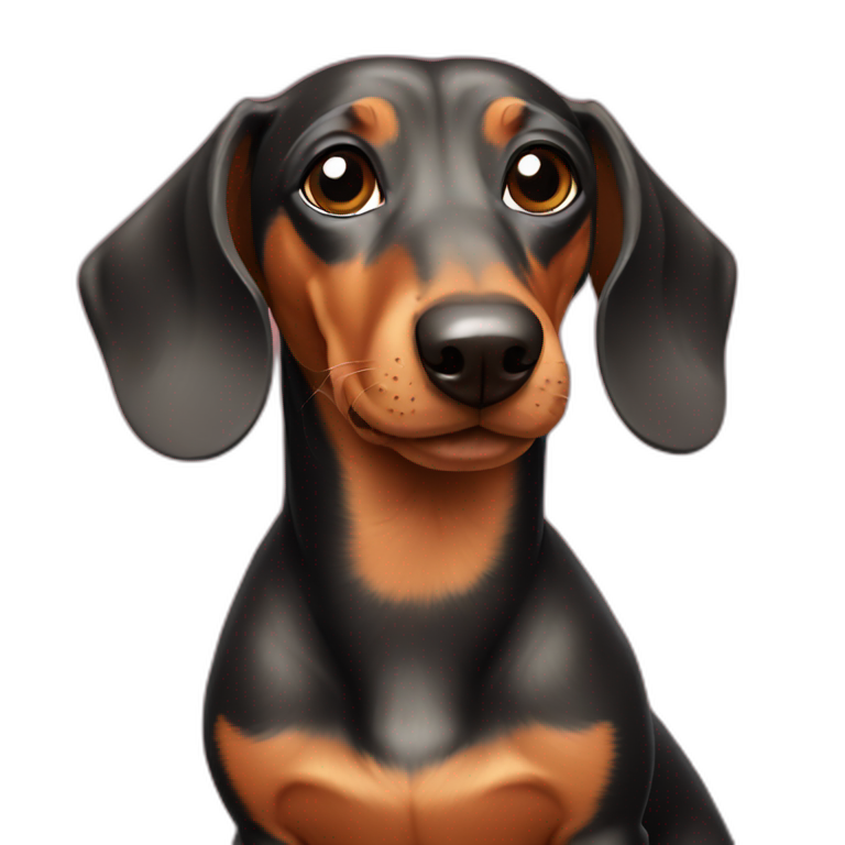 happy dachshund | AI Emoji Generator