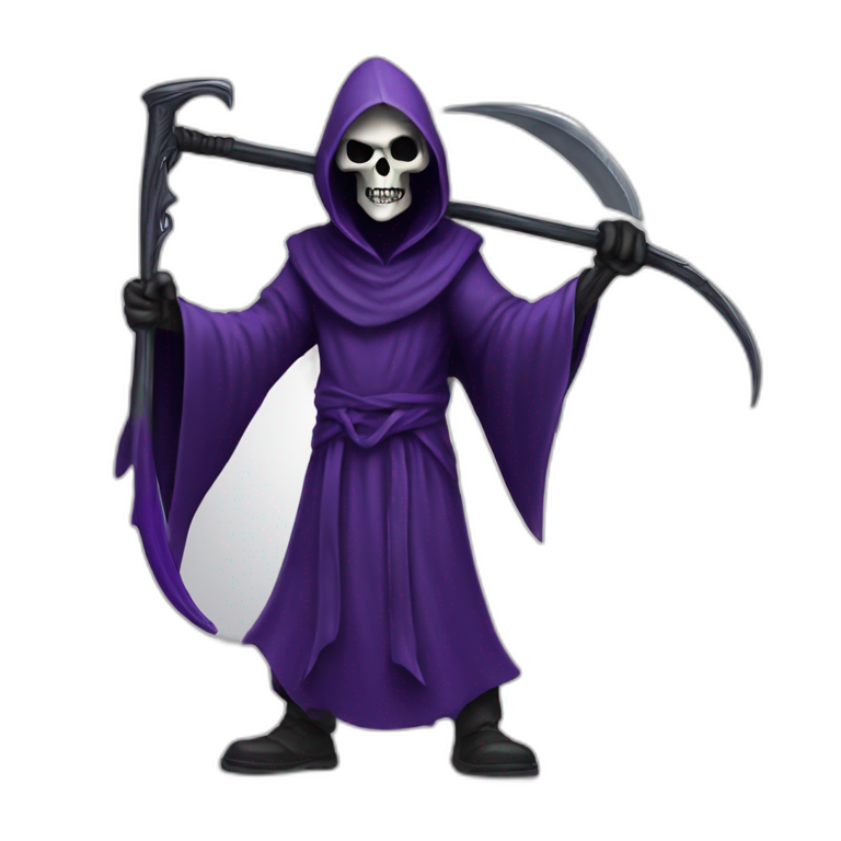 grim reaper scythe and crossbone | AI Emoji Generator