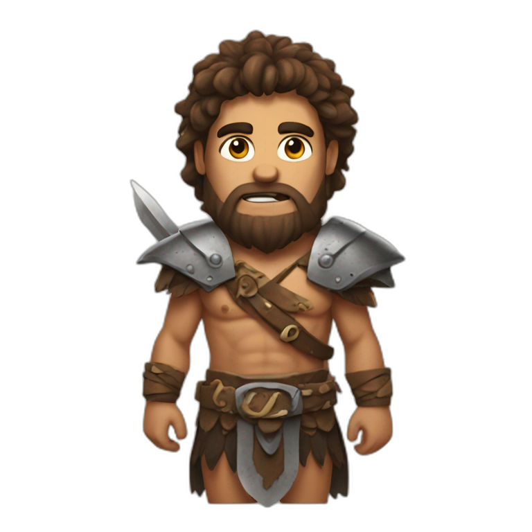 barbarian with sword | AI Emoji Generator