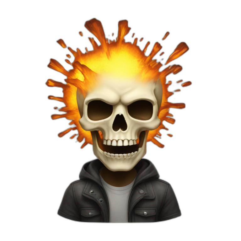 skull emoji crying | AI Emoji Generator