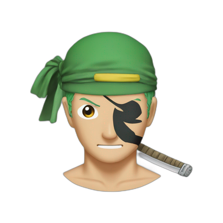 Roronoa zoro from one piece | AI Emoji Generator