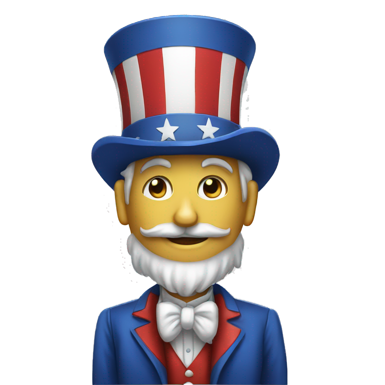 Uncle Sam and chest with treasures | AI Emoji Generator