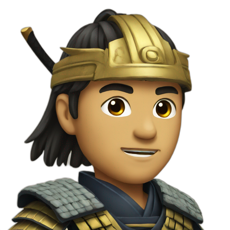 Crescent moon samurai | AI Emoji Generator