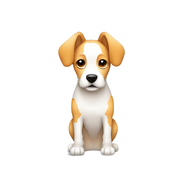 Abstract Dog made of various gradient shapes | AI Emoji Generator