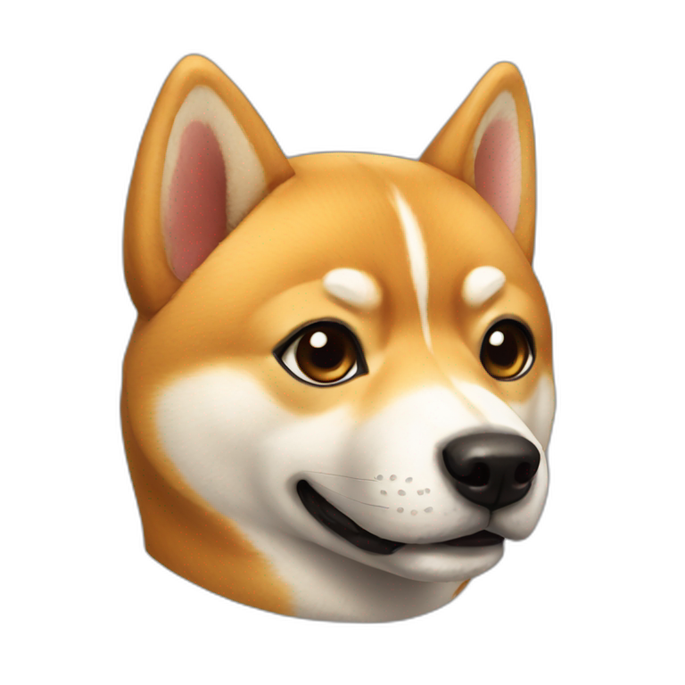 Pinching Shiba cheeks | AI Emoji Generator