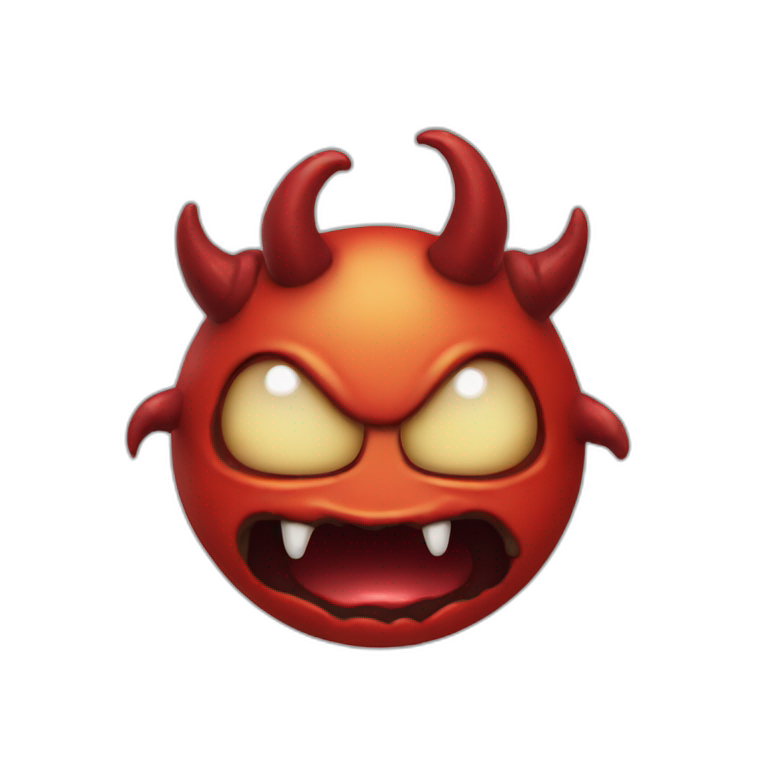 Angel with devil horns holding up halo | AI Emoji Generator