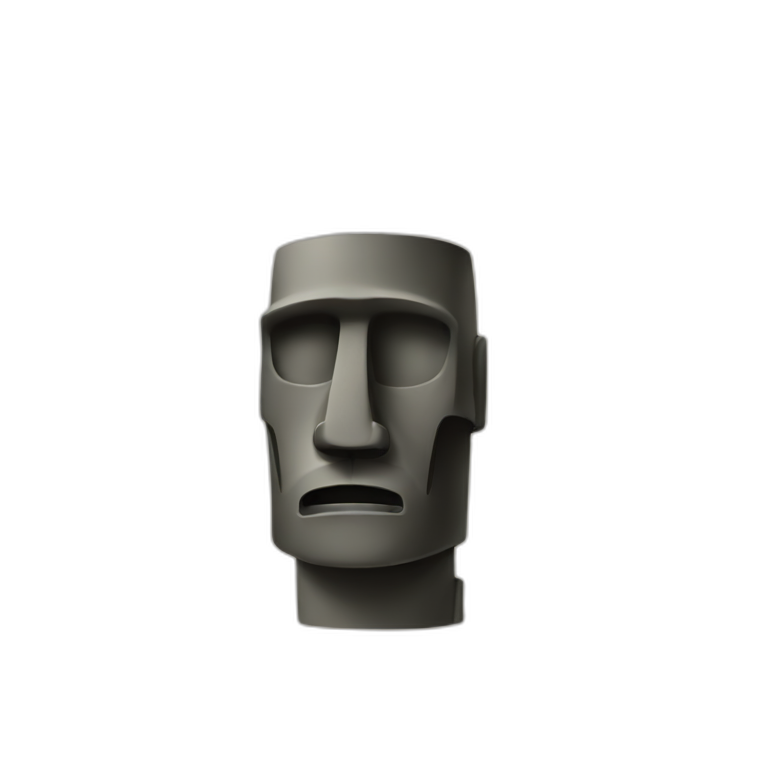 Smoking moai | AI Emoji Generator