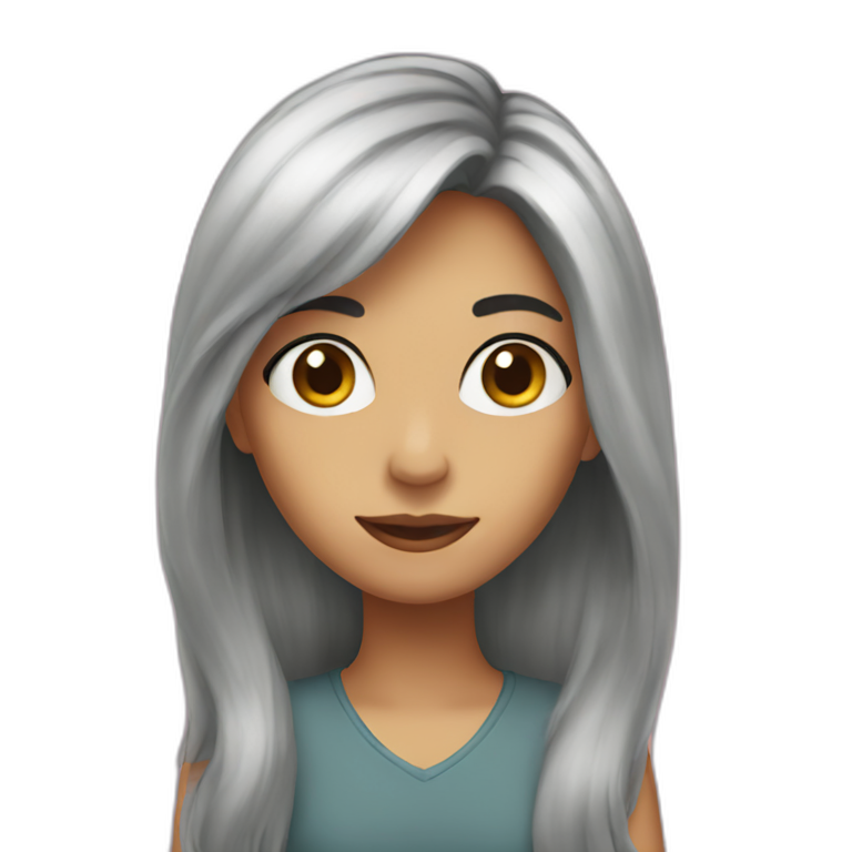 ella rainbow hair unicorn | AI Emoji Generator