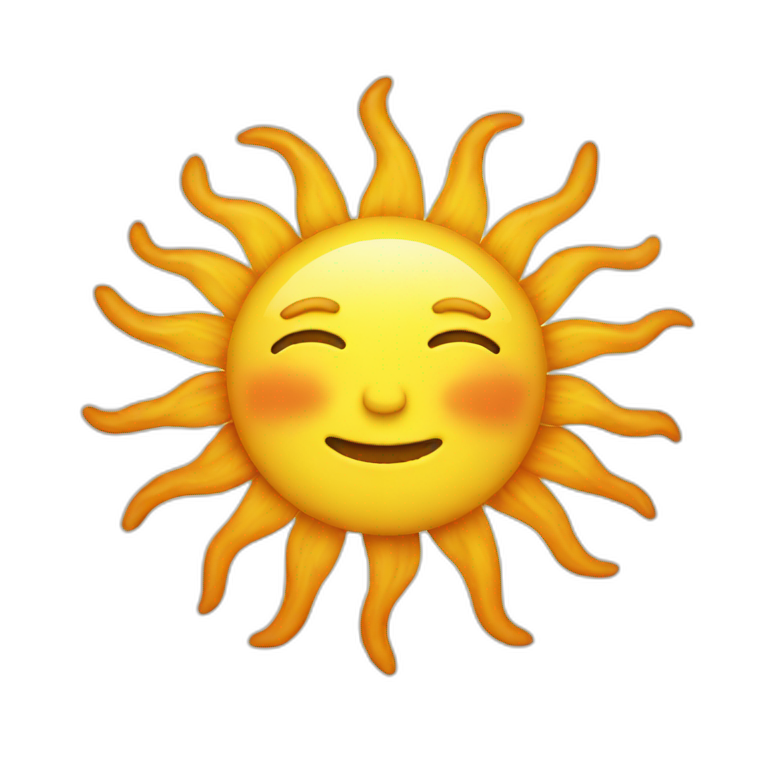 Emoji eyes include a sun, smiling face. | AI Emoji Generator