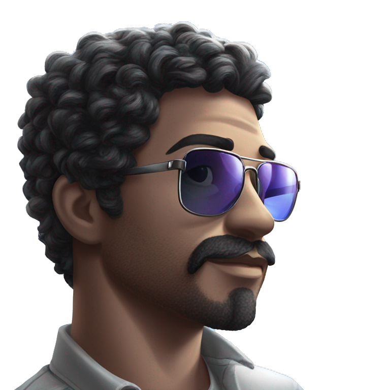 cool dude in sunglasses portrait | AI Emoji Generator