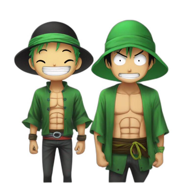 Luffy And Zoro Fight Ai Emoji Generator 5224