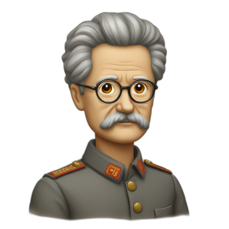 Middle-aged Lev Trotsky | AI Emoji Generator