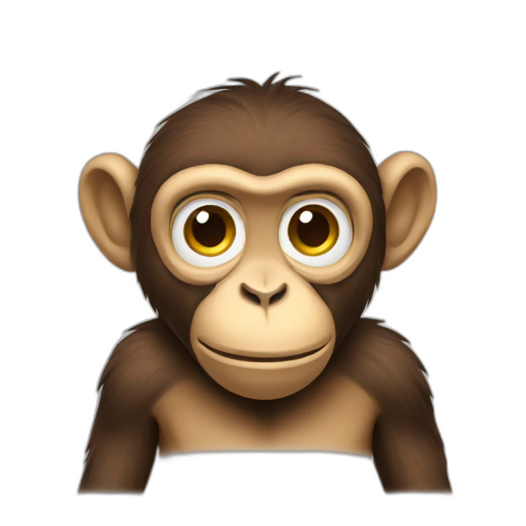 smart monkey full body | AI Emoji Generator