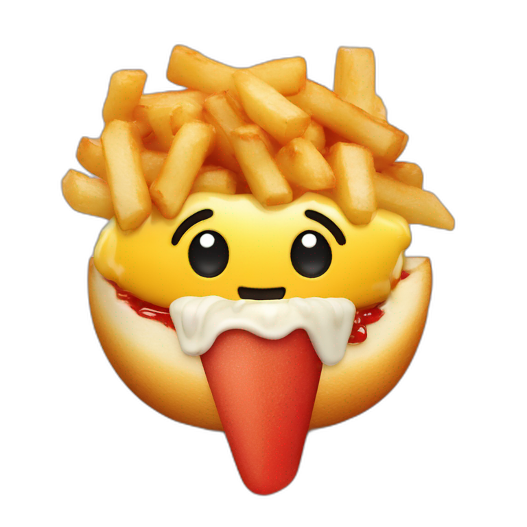 Putin eating poutine | AI Emoji Generator