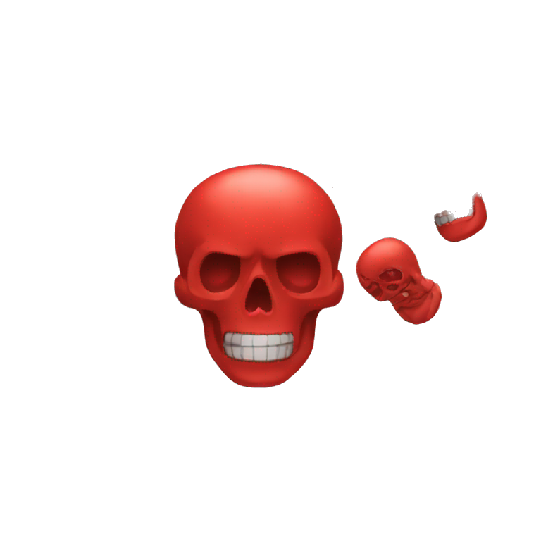 skull with red eyes | AI Emoji Generator