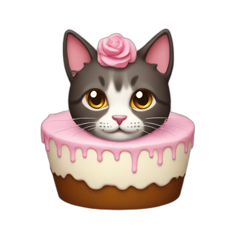 cat-eat-cake | AI Emoji Generator