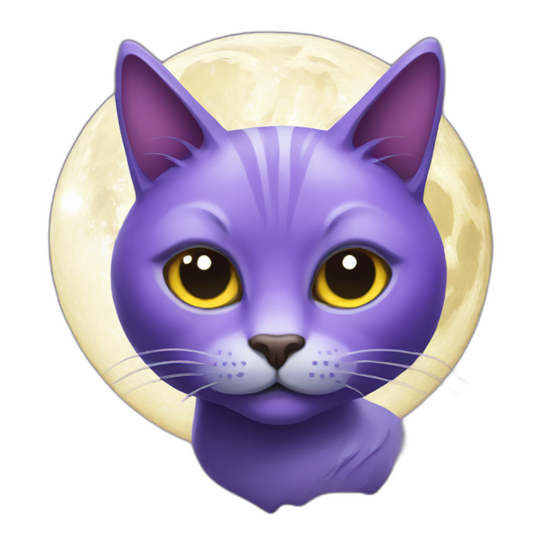 Moon with purple colour | AI Emoji Generator