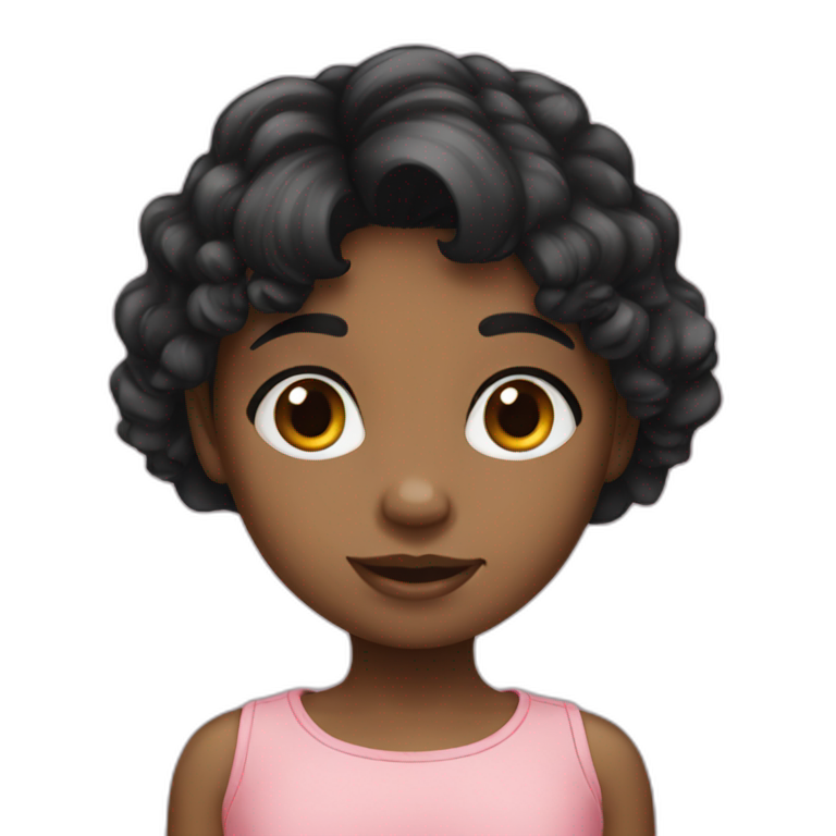 Ninga girl black hair | AI Emoji Generator