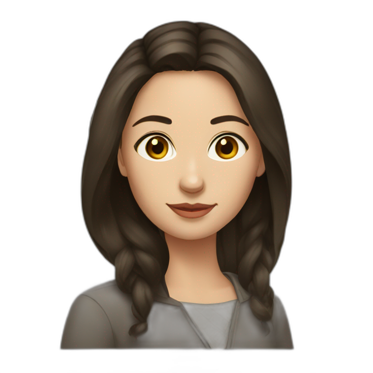 brunette computer woman | AI Emoji Generator