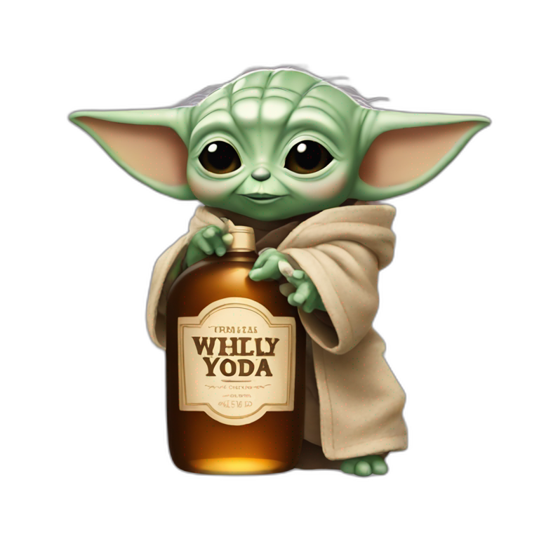 yoda holding jagermeister bottle | AI Emoji Generator