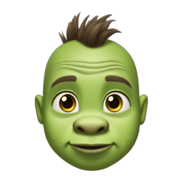 baby shrek crying | AI Emoji Generator