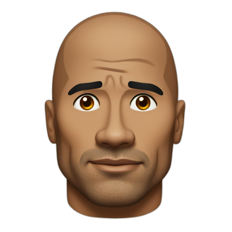 The rock eyebrow raise | AI Emoji Generator